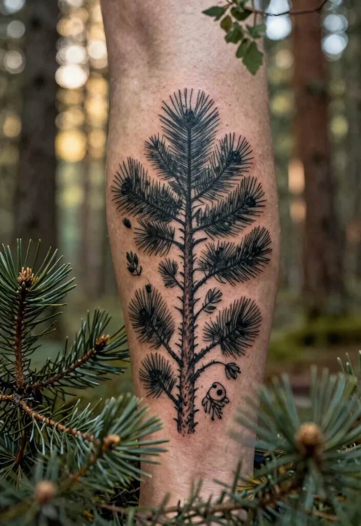 12 Pine Tree Branch Tattoo Ideas With Natural Flow Conclusion 0