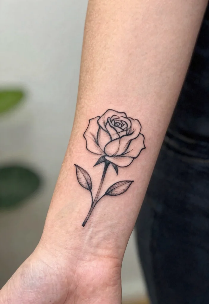12 Rose Wrist Tattoo Ideas for Women: Elegant and Timeless 45 12 Rose Wrist Tattoo Ideas for Women Elegant and Timeless 5. Minimalist Line Art Roses 0