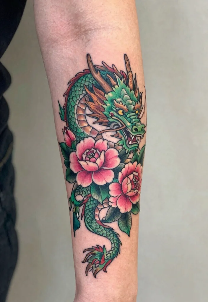 12 Small Dragon Tattoo Ideas for Women: Cute and Powerful 12 12 Small Dragon Tattoo Ideas for Women Cute and Powerful 2. Floral Dragon Fusion 0