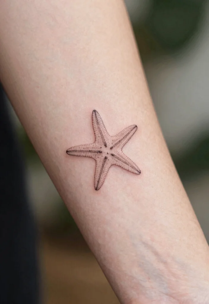 12 Starfish Tattoo Ideas With Coastal And Minimal Vibes 1 12 Starfish Tattoo Ideas With Coastal And Minimal Vibes 1. Tiny Minimalist Starfish 0