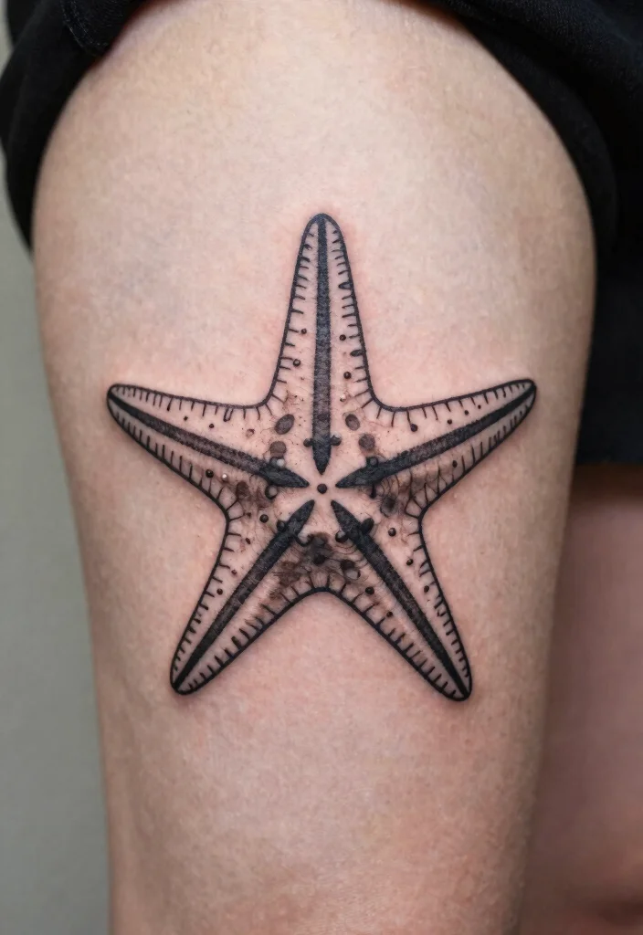12 Starfish Tattoo Ideas With Coastal And Minimal Vibes 23 12 Starfish Tattoo Ideas With Coastal And Minimal Vibes 3. Geometric Starfish 0