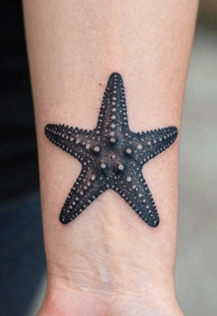 12 Starfish Tattoo Ideas With Coastal And Minimal Vibes 67 12 Starfish Tattoo Ideas With Coastal And Minimal Vibes 7. Starfish Silhouette 0