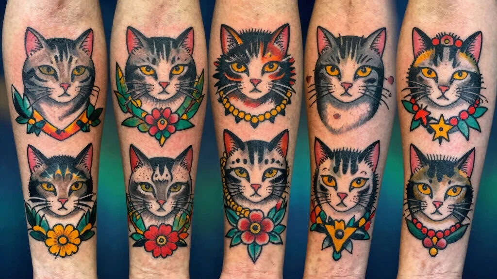 14 American Traditional Cat Tattoo Ideas Bold and Classic