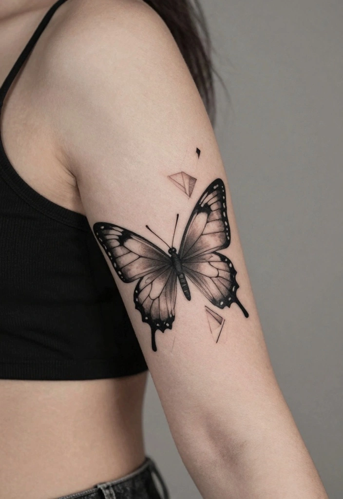 14 Butterfly Forearm Tattoo Ideas for Women: Elegant and Flowing 23 14 Butterfly Forearm Tattoo Ideas for Women Elegant and Flowing 3. Geometric Butterfly 0