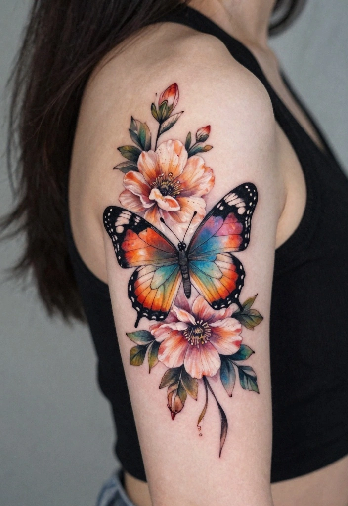 14 Butterfly Forearm Tattoo Ideas for Women: Elegant and Flowing 34 14 Butterfly Forearm Tattoo Ideas for Women Elegant and Flowing 4. Floral Butterfly Combination 0