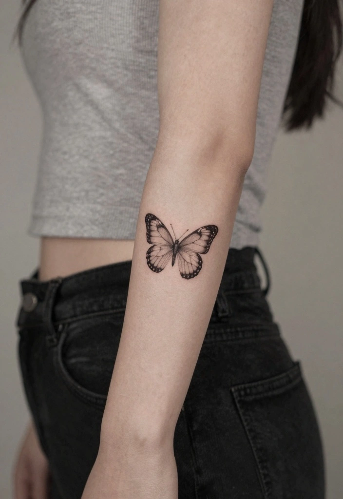 14 Butterfly Forearm Tattoo Ideas for Women: Elegant and Flowing 69 14 Butterfly Forearm Tattoo Ideas for Women Elegant and Flowing 7. Tiny Butterfly Tattoo 0