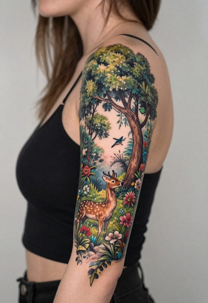 14 Creative Wrist Tattoo Cover Up Ideas for Women 111 14 Creative Wrist Tattoo Cover Up Ideas for Women 11. Enchanted Nature Scene 0