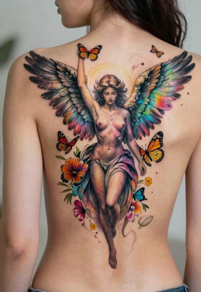 14 Fallen Angel Tattoo Ideas for Women: Dark Feminine and Deep 148 14 Fallen Angel Tattoo Ideas for Women Dark Feminine and Deep 14. Transformational Fallen Angel 0