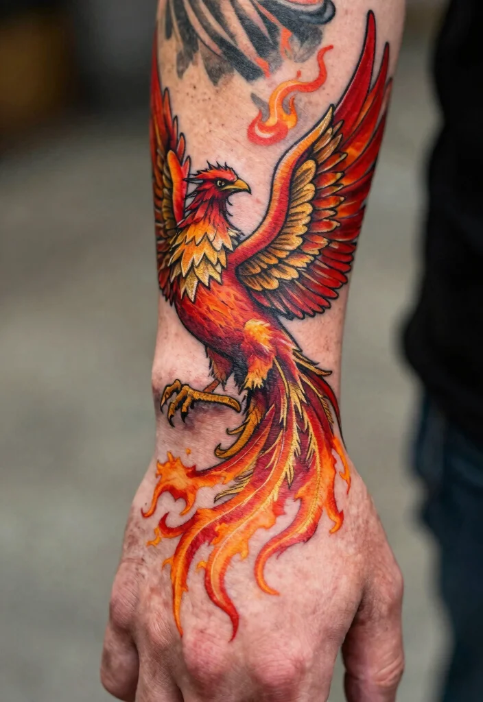 14 Full Hand Tattoo Ideas for Men: Powerful and Striking 69 14 Full Hand Tattoo Ideas for Men Powerful and Striking 7. Phoenix Rising 0