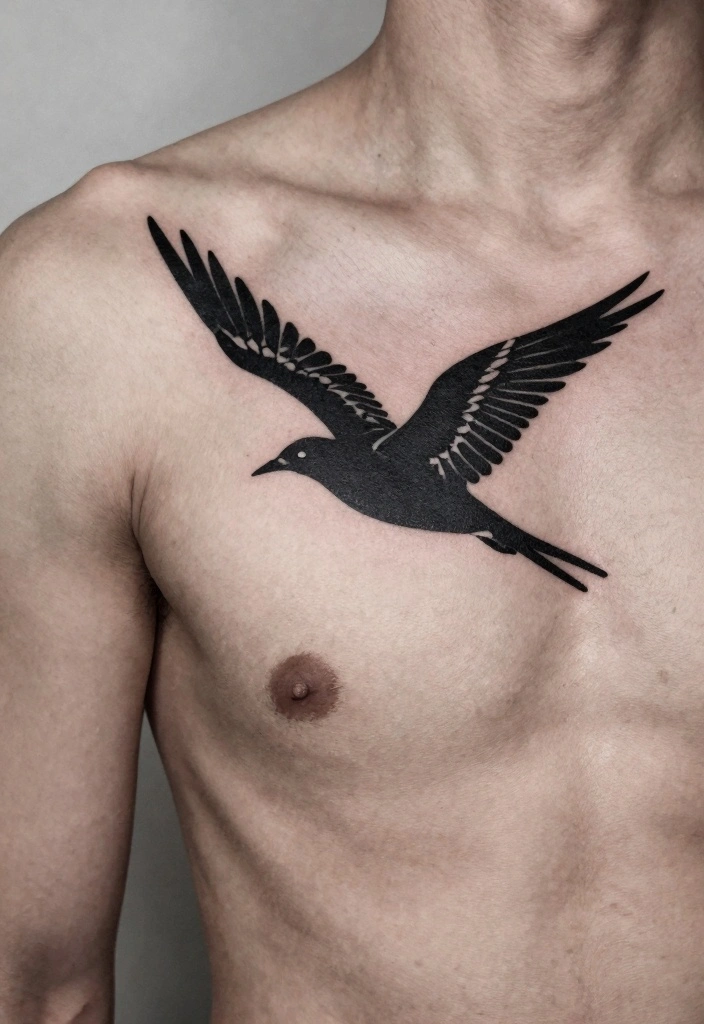 14 Half Chest Tattoo Ideas for Men: Bold And Masculine 23 14 Half Chest Tattoo Ideas for Men Bold And Masculine 3. Minimalist Silhouettes 0