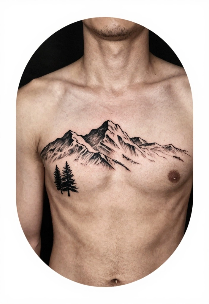 14 Half Chest Tattoo Ideas for Men: Bold And Masculine 34 14 Half Chest Tattoo Ideas for Men Bold And Masculine 4. Nature Inspired Designs 0
