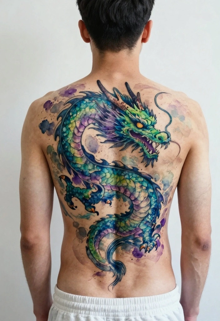 14 Irezumi Dragon Tattoo Ideas: Power, Strength, and Myth 133 14 Irezumi Dragon Tattoo Ideas Power Strength and Myth 13. Watercolor Dragon Tattoo 0