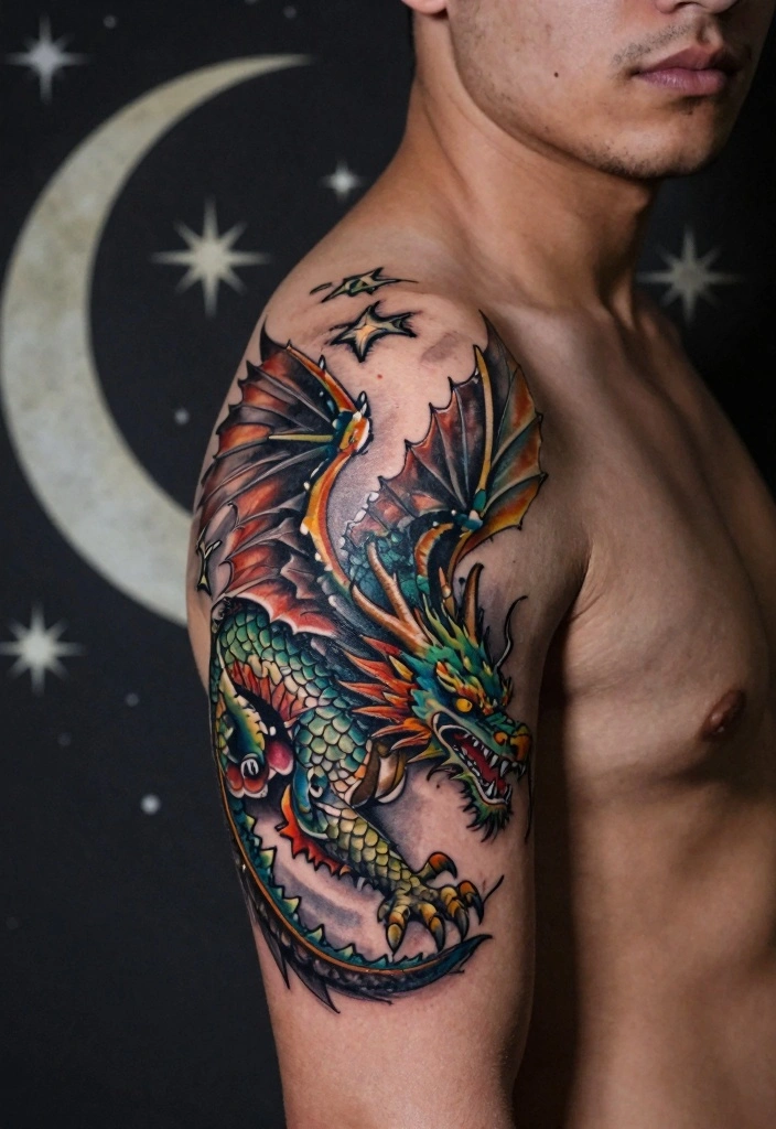 14 Irezumi Dragon Tattoo Ideas: Power, Strength, and Myth 34 14 Irezumi Dragon Tattoo Ideas Power Strength and Myth 4. Dragon in Flight 0