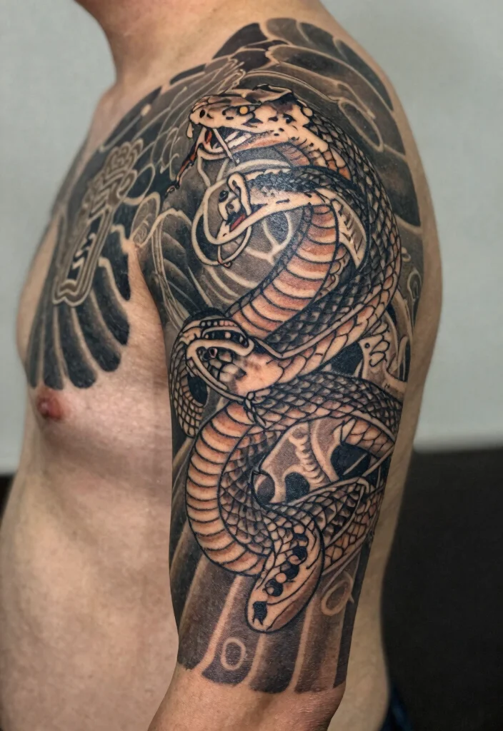 14 Irezumi Snake Tattoo Ideas With Deep Symbolic Meaning 133 14 Irezumi Snake Tattoo Ideas With Deep Symbolic Meaning 13. The Wisdom of the Ancestors 0