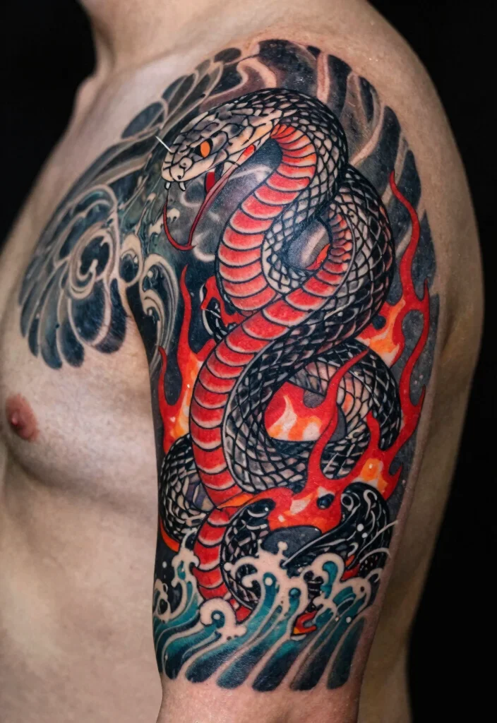 14 Irezumi Snake Tattoo Ideas With Deep Symbolic Meaning 67 14 Irezumi Snake Tattoo Ideas With Deep Symbolic Meaning 7. Balance of Dualities 0