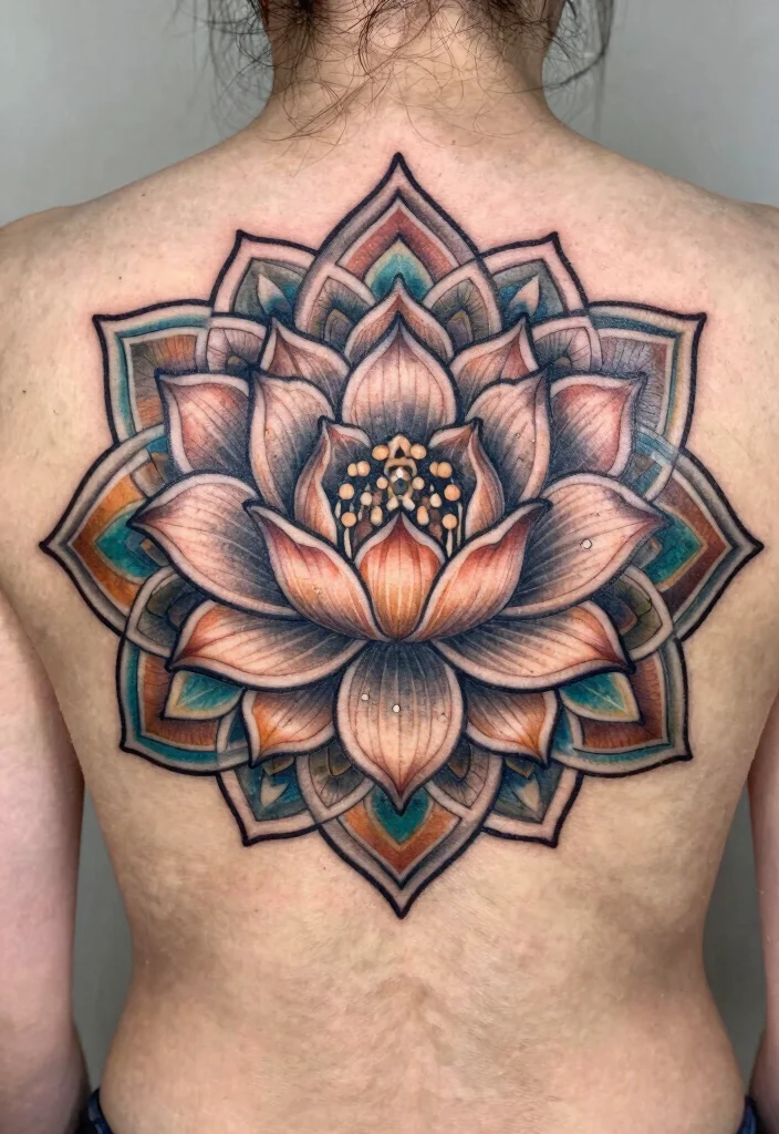 14 July Birth Flower Tattoo Ideas: Larkspur and Water Lilies 102 14 July Birth Flower Tattoo Ideas Larkspur and Water Lilies 10. Water Lily Mandala 0