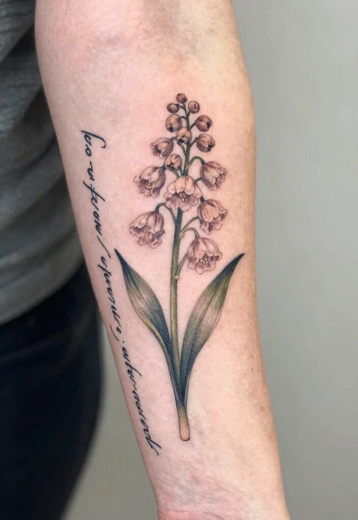14 July Birth Flower Tattoo Ideas: Larkspur and Water Lilies 91 14 July Birth Flower Tattoo Ideas Larkspur and Water Lilies 9. Larkspur with a Quote 0
