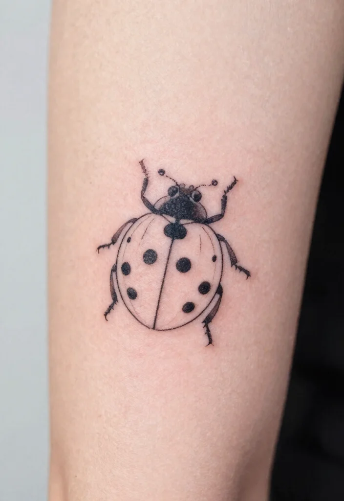 14 Ladybug Tattoo Ideas With Cute And Symbolic Designs 1 14 Ladybug Tattoo Ideas With Cute And Symbolic Designs 1. Minimalist Line Art Ladybug 0