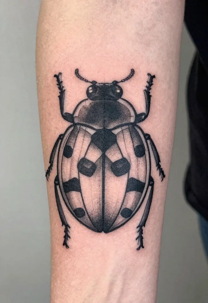 14 Ladybug Tattoo Ideas With Cute And Symbolic Designs 34 14 Ladybug Tattoo Ideas With Cute And Symbolic Designs 4. Geometric Ladybug Tattoo 0