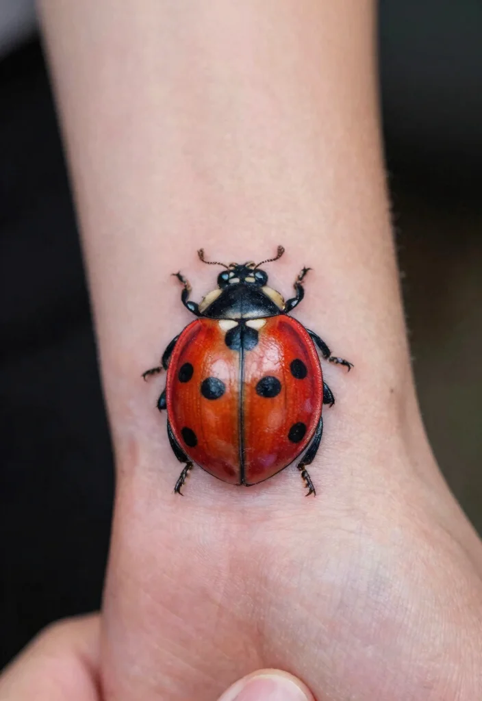 14 Ladybug Tattoo Ideas With Cute And Symbolic Designs 45 14 Ladybug Tattoo Ideas With Cute And Symbolic Designs 5. Tiny Ladybug Tattoo 0