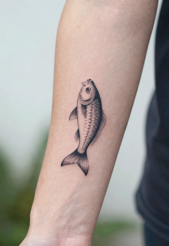 14 Simple Easy Tattoo Flash Art Ideas for Beginners 102 14 Simple Easy Tattoo Flash Art Ideas for Beginners 10. Simple Fish 0