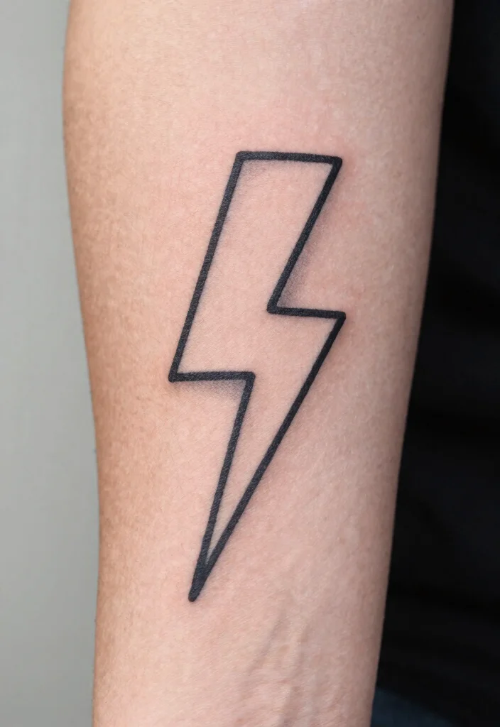 14 Simple Easy Tattoo Flash Art Ideas for Beginners 136 14 Simple Easy Tattoo Flash Art Ideas for Beginners 13. Lightning Bolt 0