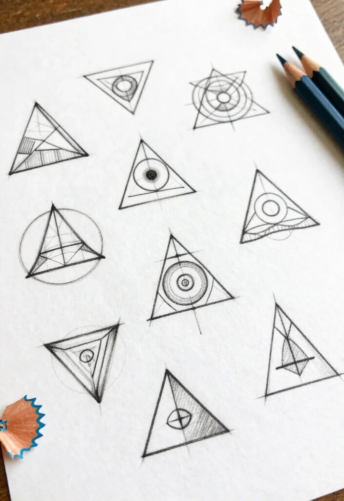 14 Simple Easy Tattoo Flash Art Ideas for Beginners 34 14 Simple Easy Tattoo Flash Art Ideas for Beginners 4. Geometric Shapes 0