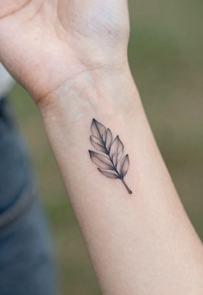 14 Simple Easy Tattoo Flash Art Ideas for Beginners 45 14 Simple Easy Tattoo Flash Art Ideas for Beginners 5. Leaves and Plants 0