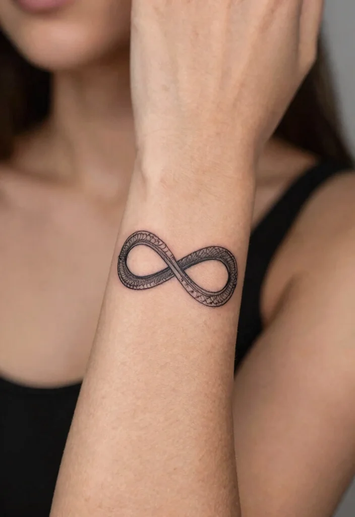 15 Elegant Wrist Band Tattoo Ideas for Women With Meaning 1 15 Elegant Wrist Band Tattoo Ideas for Women With Meaning 1. The Infinity Symbol 0