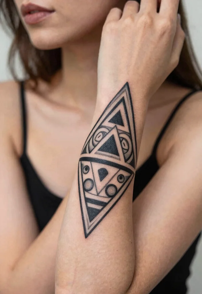 15 Elegant Wrist Band Tattoo Ideas for Women With Meaning 23 15 Elegant Wrist Band Tattoo Ideas for Women With Meaning 3. Geometric Shapes 0