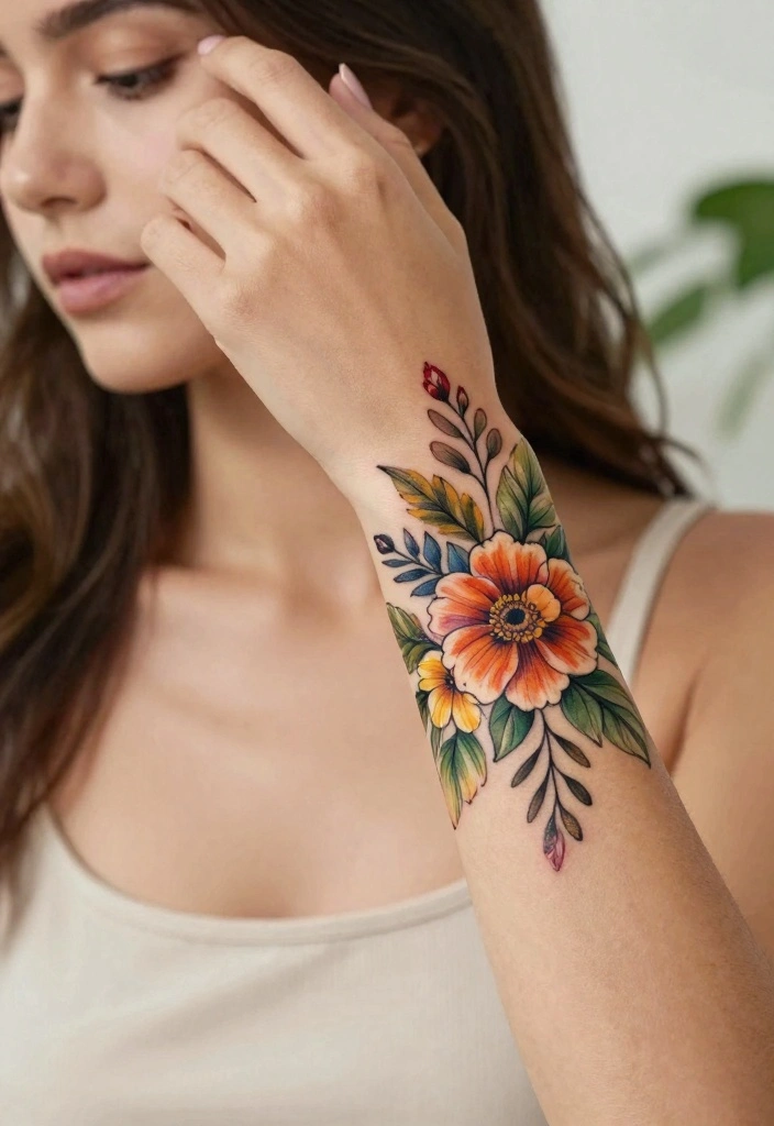 15 Elegant Wrist Band Tattoo Ideas for Women With Meaning 45 15 Elegant Wrist Band Tattoo Ideas for Women With Meaning 5. Floral Band 0