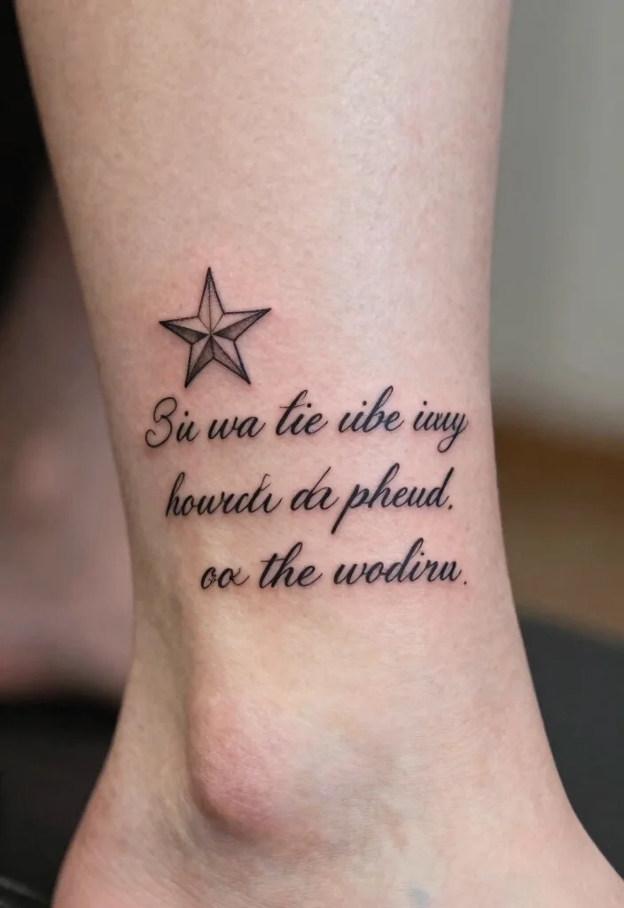 15 Small Star Tattoo Ideas Simple Cute And Timeless 122 15 Small Star Tattoo Ideas Simple Cute And Timeless 12. Star with Inspirational Quote 0