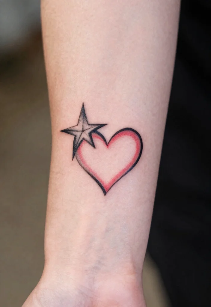 15 Small Star Tattoo Ideas Simple Cute And Timeless 155 15 Small Star Tattoo Ideas Simple Cute And Timeless 15. Simple Star with a Heart 0