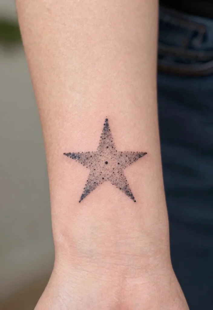 15 Small Star Tattoo Ideas Simple Cute And Timeless 12 15 Small Star Tattoo Ideas Simple Cute And Timeless 2. Dotted Star Design 0