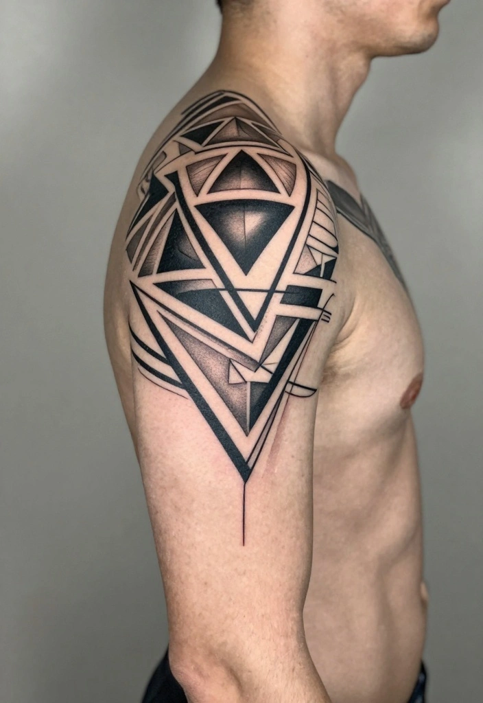 15 Upper Arm Half Sleeve Tattoo Ideas for Men Bold and Clean 1 15 Upper Arm Half Sleeve Tattoo Ideas for Men Bold and Clean 1. Geometric Patterns 0