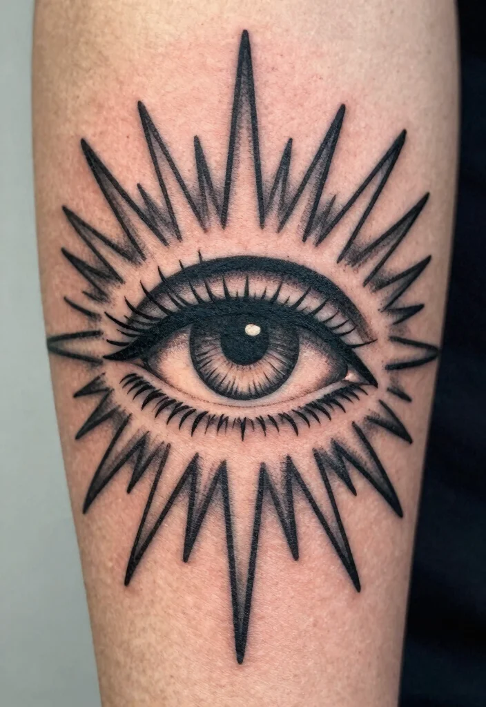 16 Black and White Traditional Tattoo Flash Ideas Classic Style 102 16 Black and White Traditional Tattoo Flash Ideas Classic Style 10. Eye of Providence 0