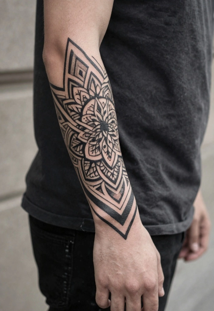 16 Full Hand Sleeve Tattoo Ideas for Men Bold and Detailed 1. Geometric Shapes 0