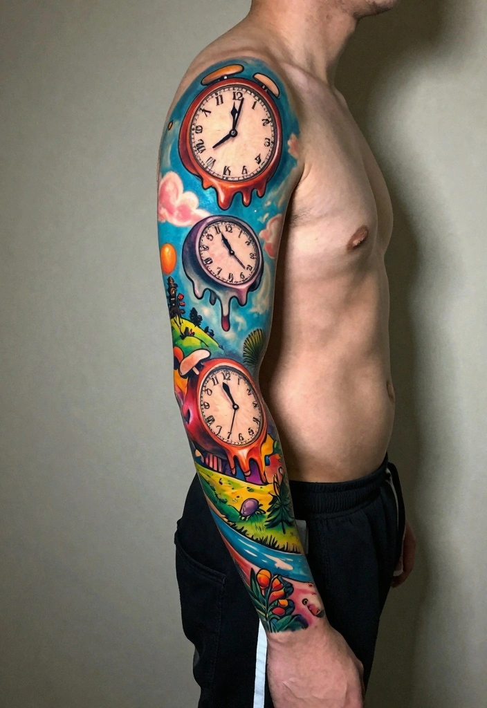 16 Full Hand Sleeve Tattoo Ideas for Men Bold and Detailed 13. Surrealism 0