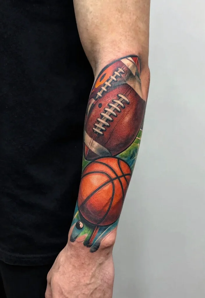 16 Full Hand Sleeve Tattoo Ideas for Men Bold and Detailed 14. Sports Themes 0
