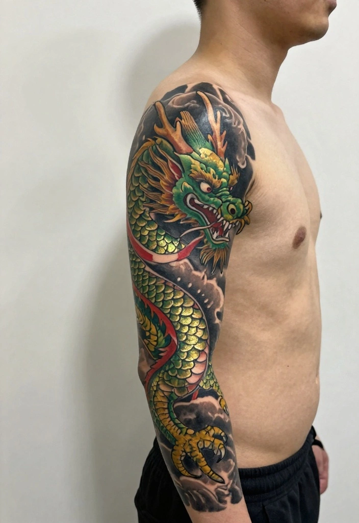 16 Full Hand Sleeve Tattoo Ideas for Men Bold and Detailed 6. Mythical Creatures 0