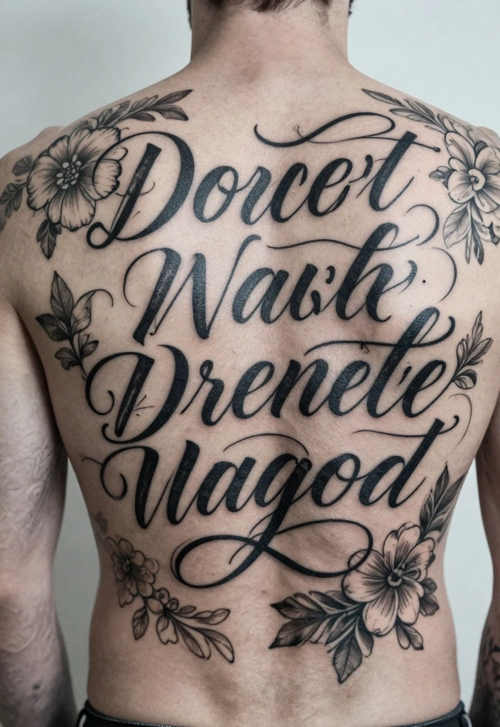 16 Male Back Tattoo Ideas Powerful Masculine and Artistic 12. The Quote Tattoo 0