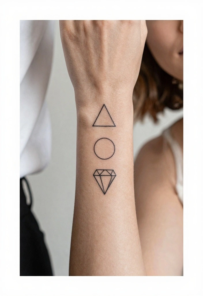 16 Small Wrist Tattoo Ideas for Women Minimal and Stylish 4. Minimalist Geometric Shapes 0