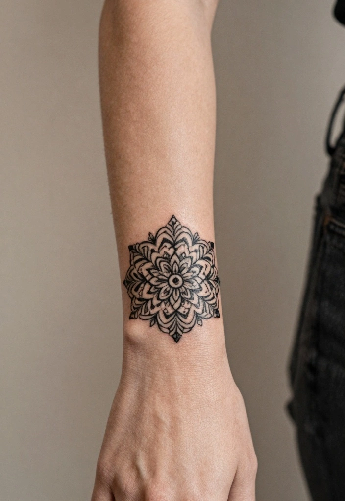 16 Small Wrist Tattoo Ideas for Women Minimal and Stylish 5. Small Mandala 0