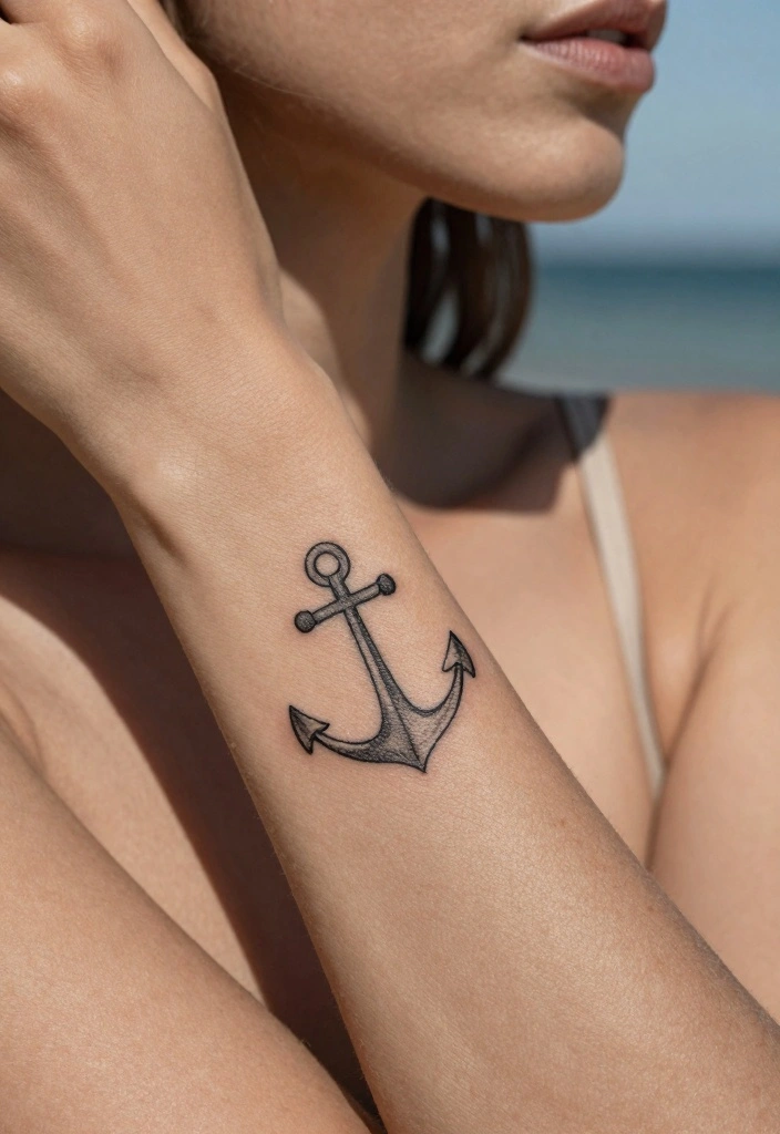 16 Small Wrist Tattoo Ideas for Women Minimal and Stylish 6. Anchor It Down 0