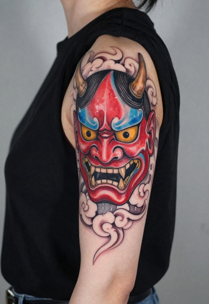 18 Irezumi Tattoo Ideas: Traditional Japanese Style Inspiration 89 18 Irezumi Tattoo Ideas Traditional Japanese Style Inspiration 9. Captivating Tengu Mask 0