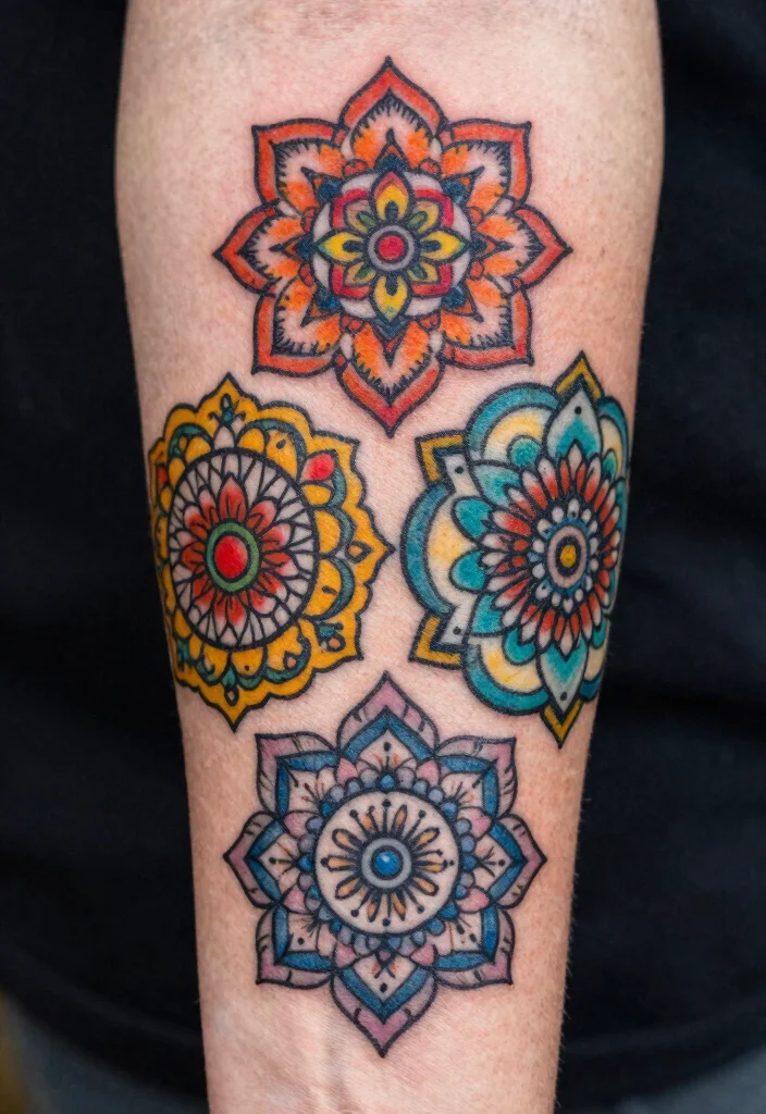 18 Mandala Tattoo Design Ideas From Simple to Detailed 144 18 Mandala Tattoo Design Ideas From Simple to Detailed 14. Temporary Mandala Tattoos 0