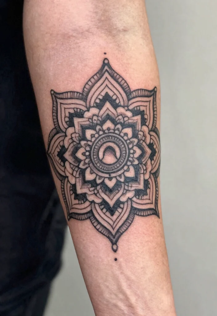18 Mandala Tattoo Design Ideas From Simple to Detailed 188 18 Mandala Tattoo Design Ideas From Simple to Detailed 18. Mandala Tattoos for Mindfulness 0