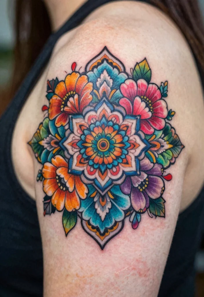18 Mandala Tattoo Design Ideas From Simple to Detailed 23 18 Mandala Tattoo Design Ideas From Simple to Detailed 3. Floral Mandala Tattoos 0