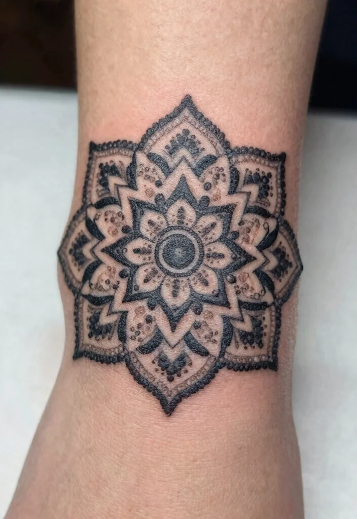 18 Mandala Tattoo Design Ideas From Simple to Detailed 78 18 Mandala Tattoo Design Ideas From Simple to Detailed 8. Dot Work Mandala Tattoos 0