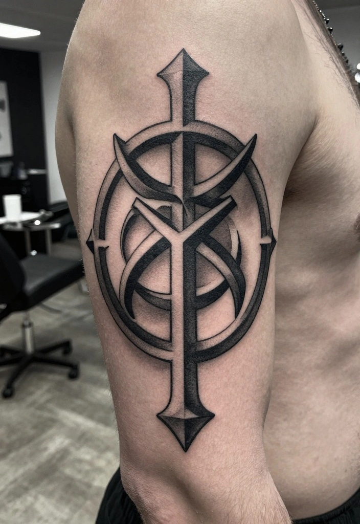 18 Viking Style Tattoo Ideas From Minimal to Full Sleeve 8. The Aegishjalmur 0